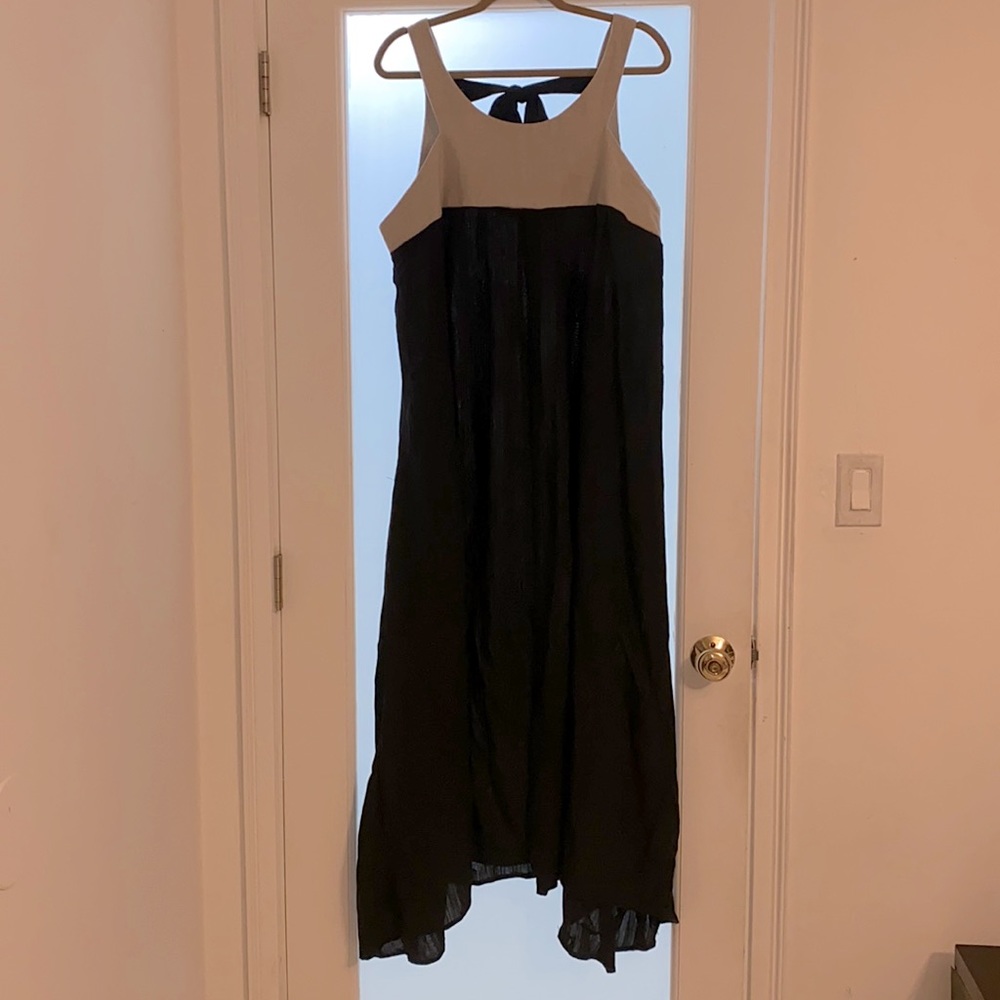 Long asymmetrical hem dress